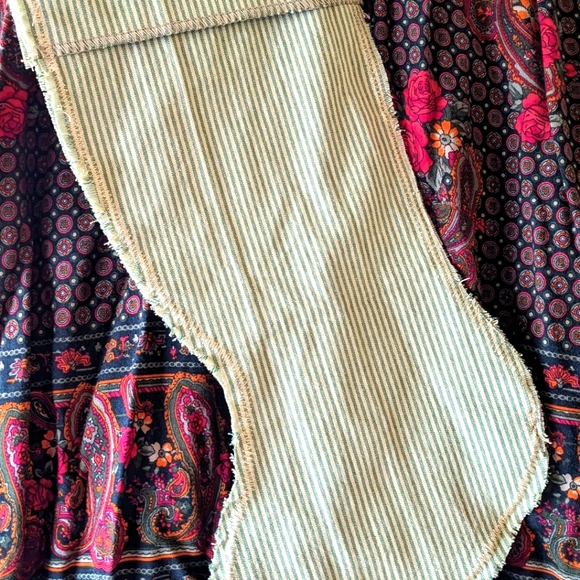 OOAK Christmas Stocking Handmade Gift Shabby Chic Boho Cottage Core - Picture 5 of 5